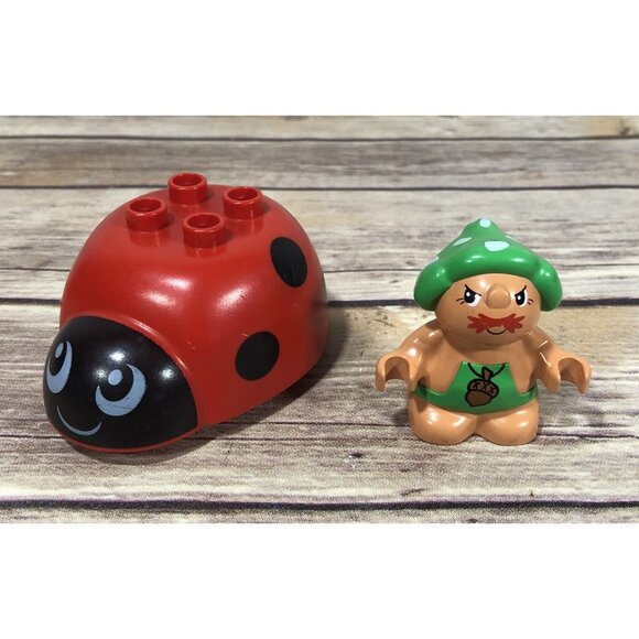 LEGO DUPLO Little Forest Friends Acorn Necklace Grumpy Toadstool & Ladybug - Picture 1 of 9